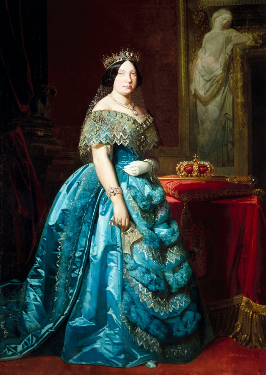 Porträtt av Isabella II drottning av Spanien av Federico de Madrazo y Kuntz