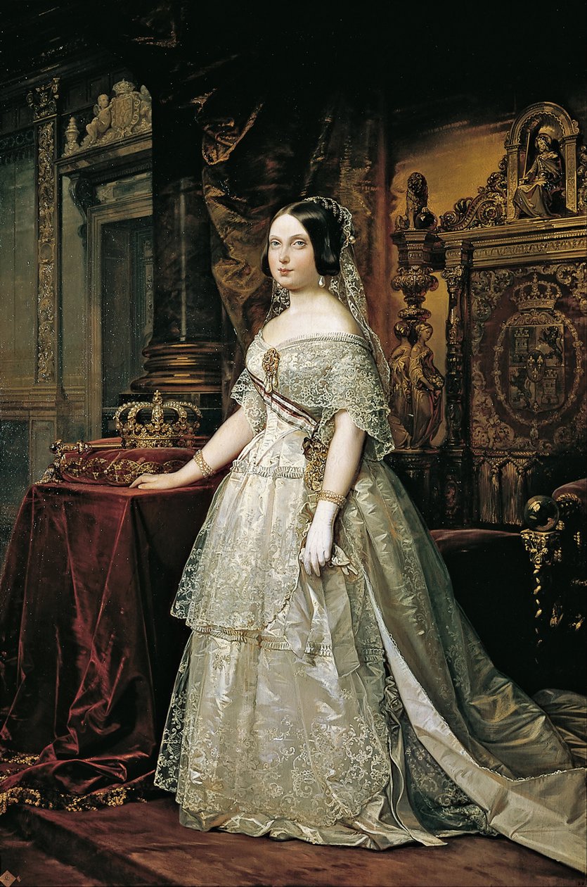 Porträtt av Isabella II av Spanien av Federico de Madrazo y Kuntz