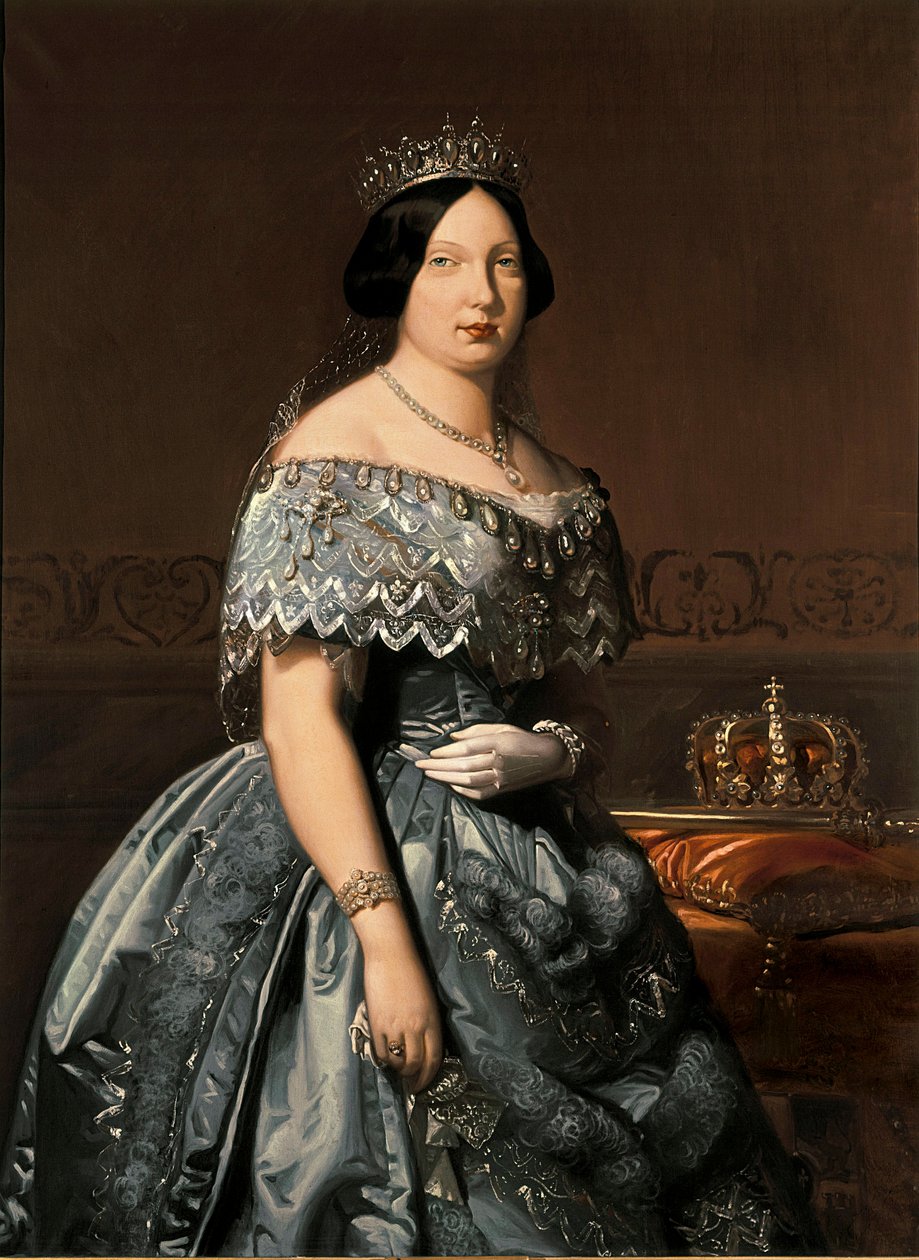 Drottning Isabella II av Spanien, målning av Federico Madrazo av Federico de Madrazo y Kuntz