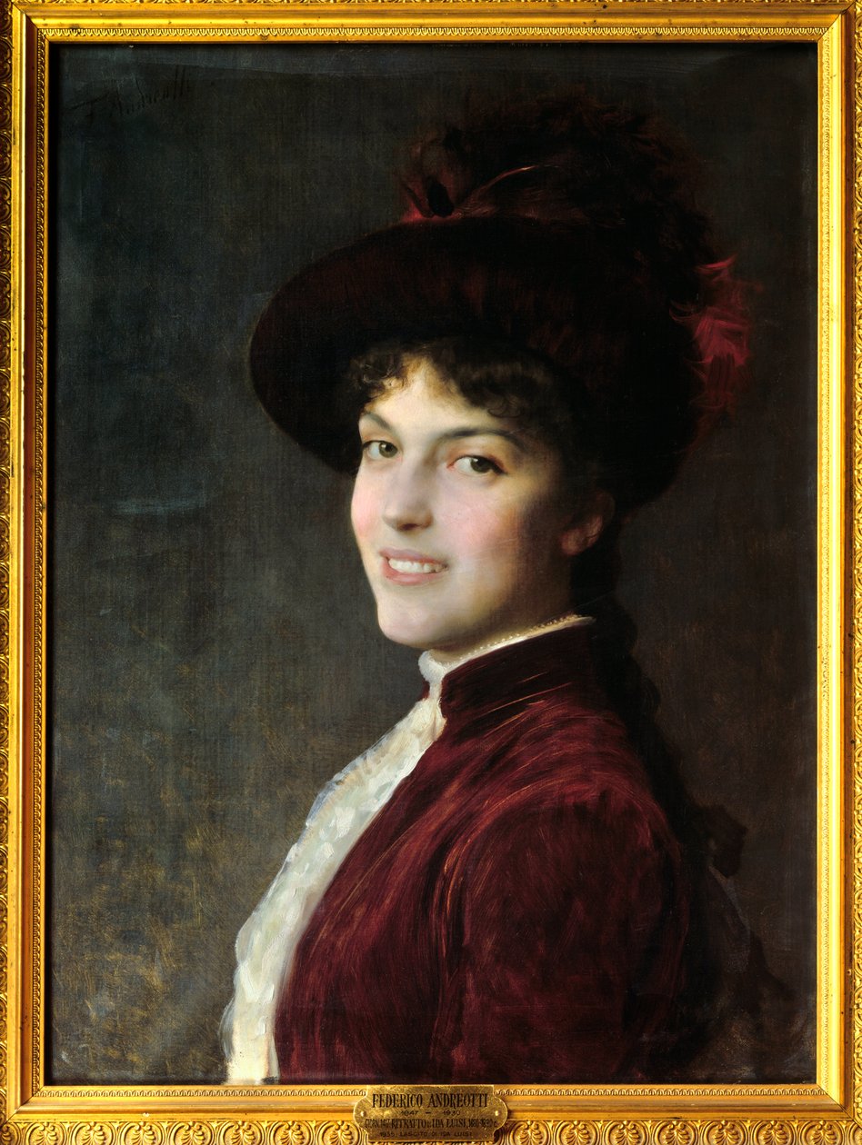 Porträtt av Ida Louise Målning av Federico Andreotti (1847-1930) 1880 Florens, Museum of Modern Art av Federigo Andreotti