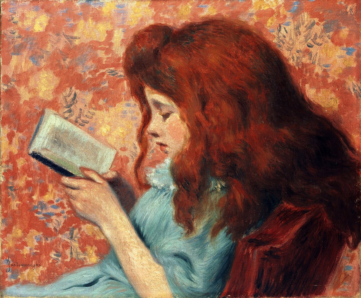 Lilla rödhåriga flickan - Federico Zandomeneghi (1841-1917). Olja på duk Mått: 38,8x46,3 cm Privat samling av Federigo Zandomeneghi