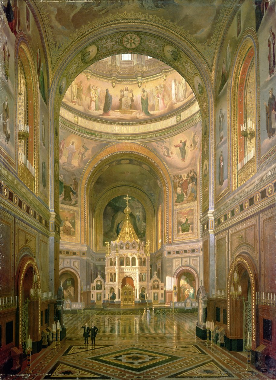 Interiör av Kristi Frälsares kyrka i Moskva, 1883 av Fedor Andreevich Klages