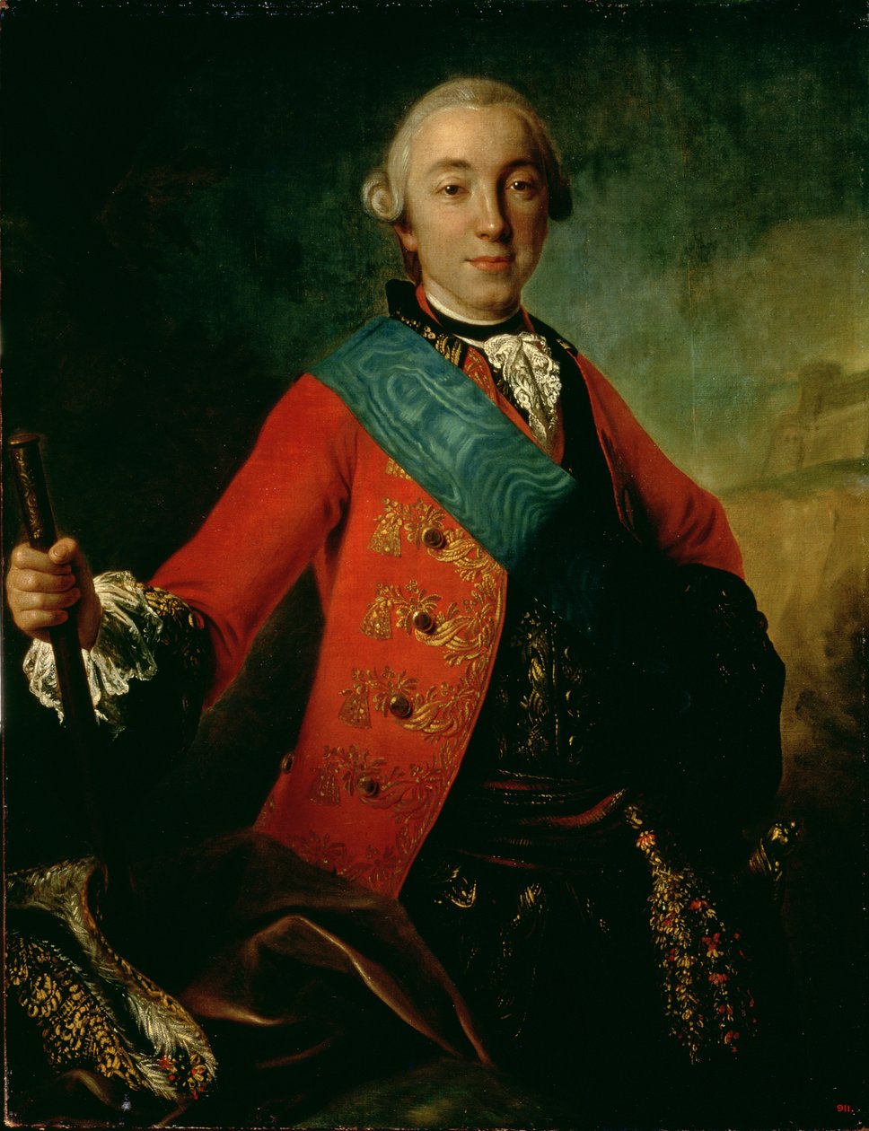 Porträtt av Petr Fedorovich (1728-62) 1758 av Fedor Stepanovich Rokotov
