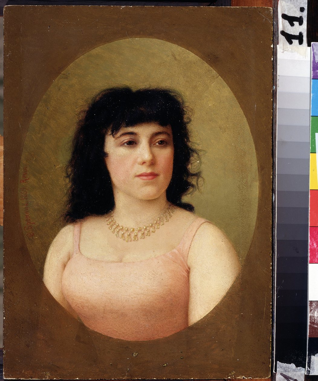 ""Porträtt av den italienska ballerinan Virginia Zucchi (1849-1930)"" Målning av Feodor Andreyevich Bronnikov (1827-1902) 1889 Tuganov Art Museum of the North Ossetian, Vladikavkaz av Fedor Andreevich Bronnikov
