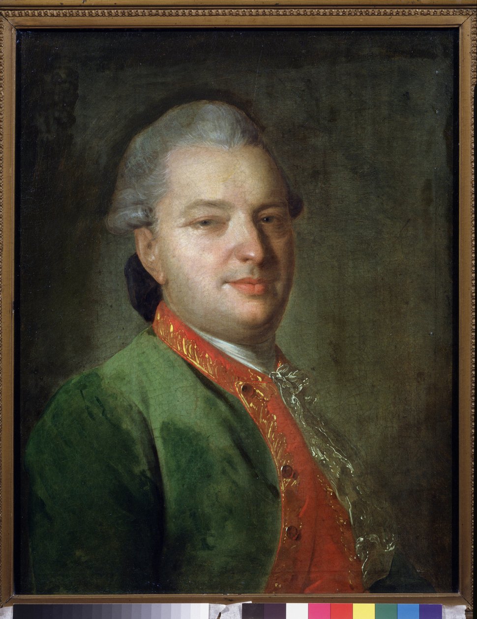 Porträtt av poeten Vasily Maikov (1728-1778). Målning av Fjodor (Fedor eller Fiodor) Stepanovich Rokotov (1735-1808), olja på duk, sent 1760. Rysk konst från 1700-talet. Statens Tretjakovgalleri, Moskva. av Fedor Stepanovich Rokotov