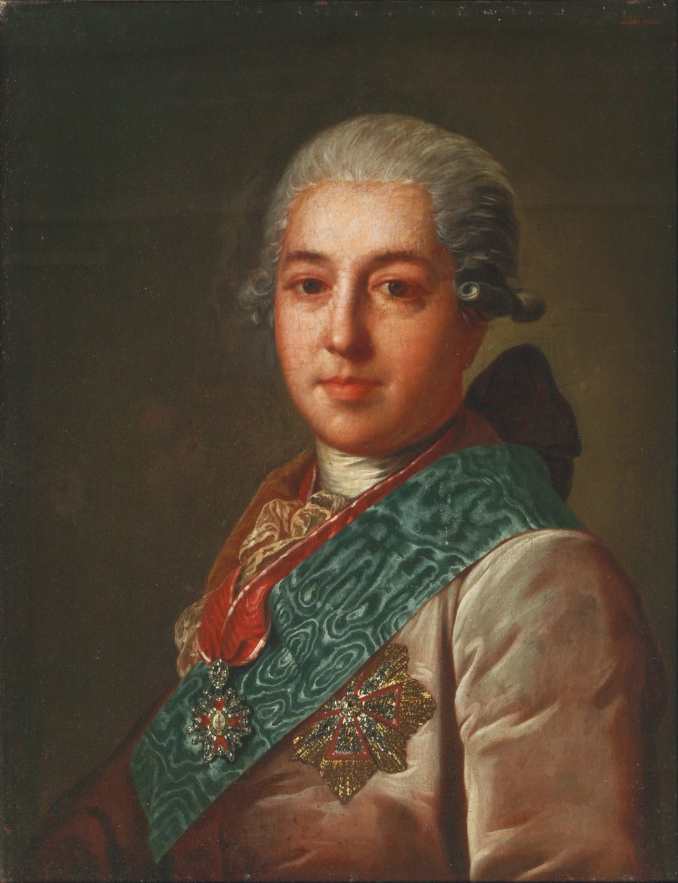 Porträtt av greve Mikhail Mikhaylovich Golitsyn 1731-1806, 1774 av Fedor Stepanovich Rokotov