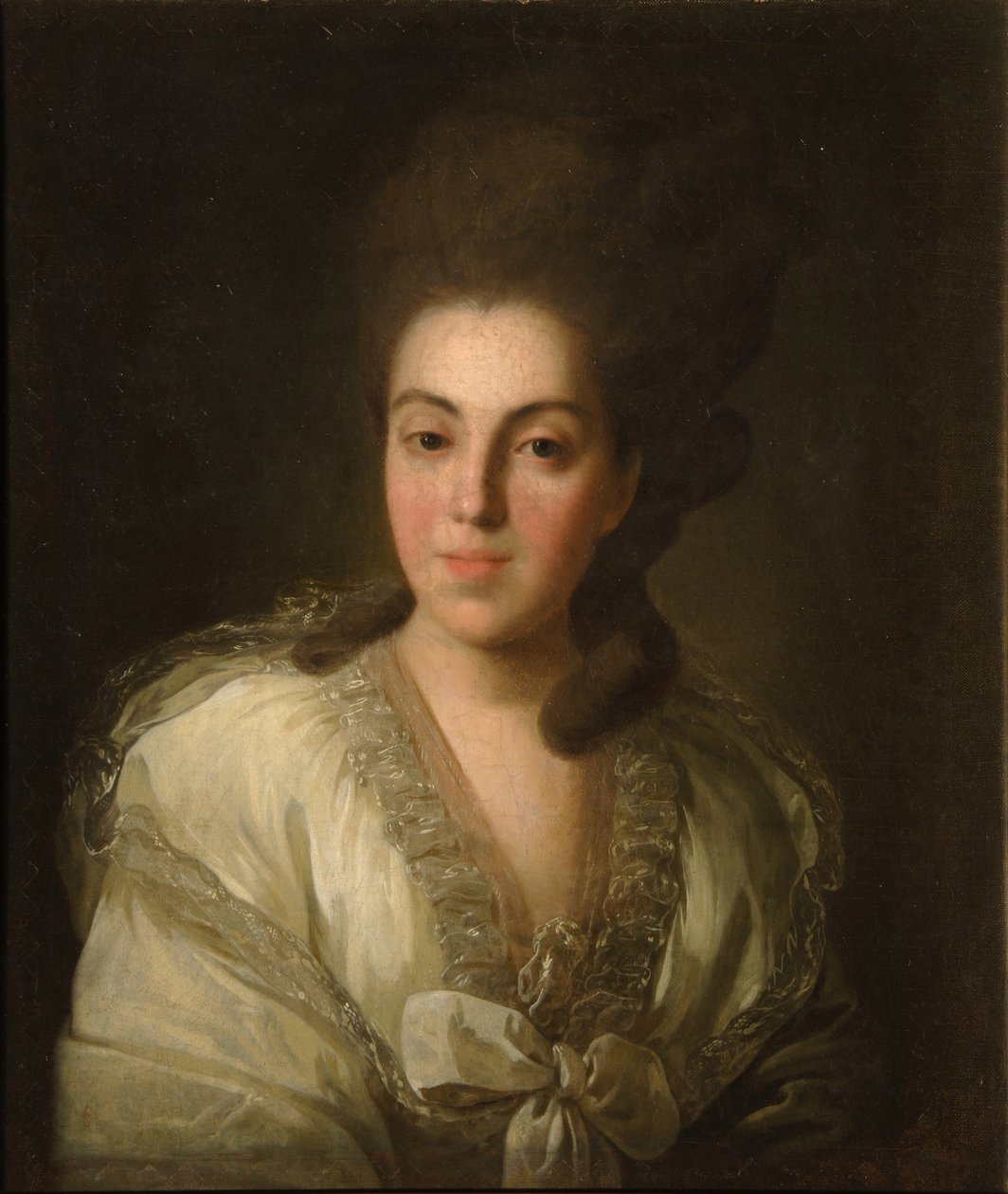 Porträtt av grevinnan Anna Alexandrovna Golitsyna 1739-1816, född friherrinnan Stroganova, 1777 av Fedor Stepanovich Rokotov