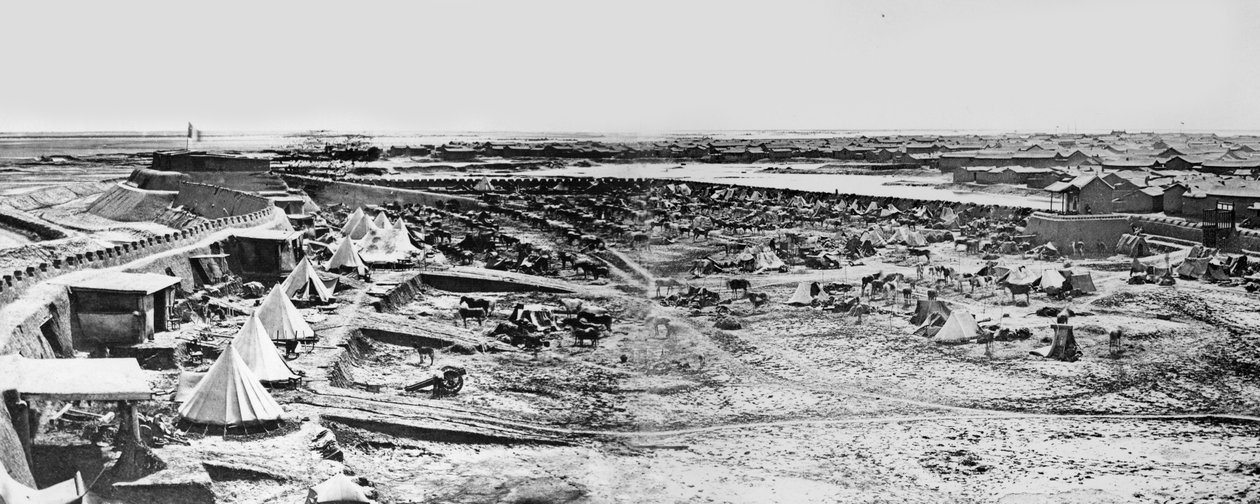 Brittiskt läger vid Taku-forten, Kina, 1860 av Felice Beato