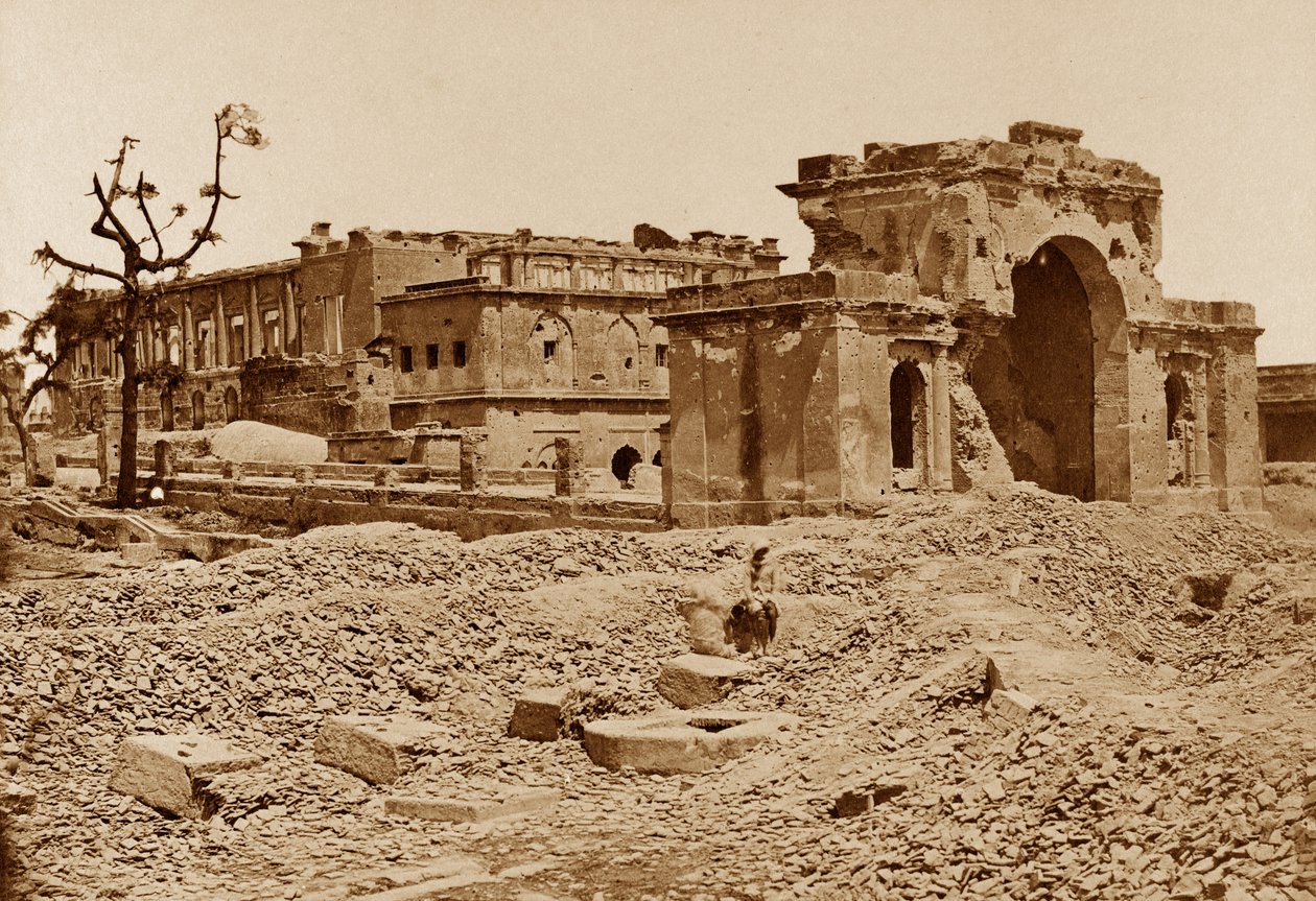 Gateway och bankettrum, Lucknow av Felice Beato