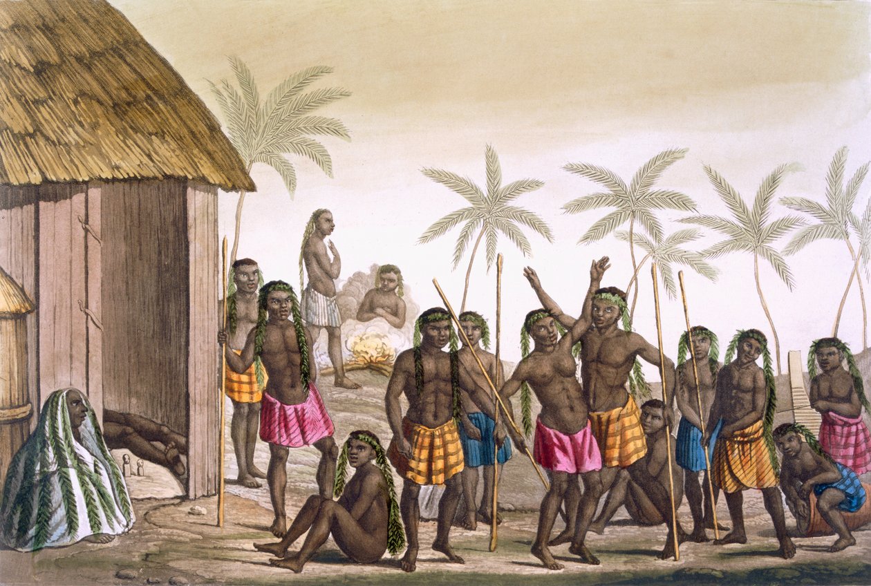 Begravningsceremoni nära Luanda, Kongo, från "Il costume antico e moderno...", av Giulio Ferrario. av Felice Campi
