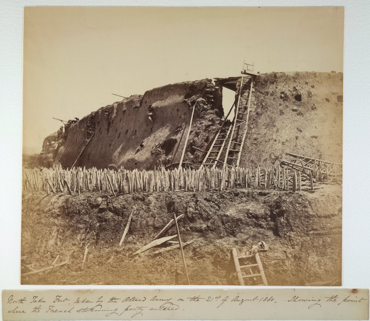 North Taku Fort, 21 augusti 1860 (s/v foto) av Felice Beato