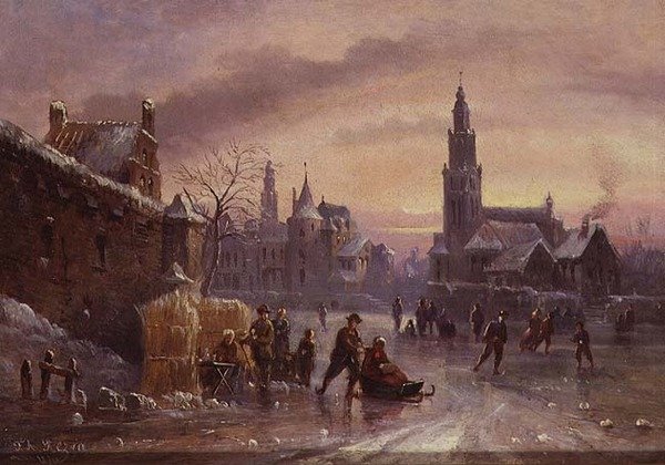 Snö scen av Felice A. Rezia