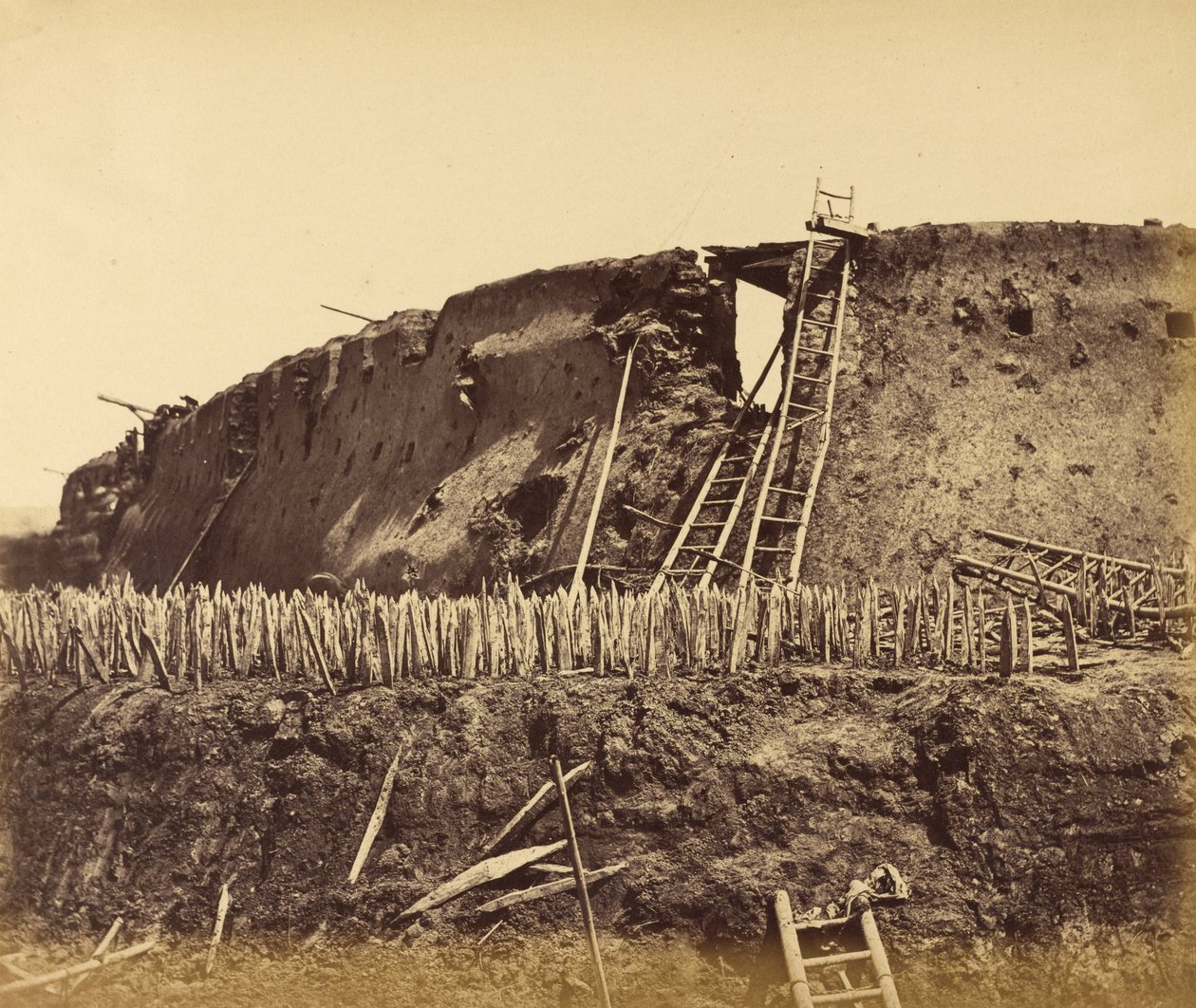 Vinkel vid vilken French gick in, 21 augusti 1860 av Felice Beato