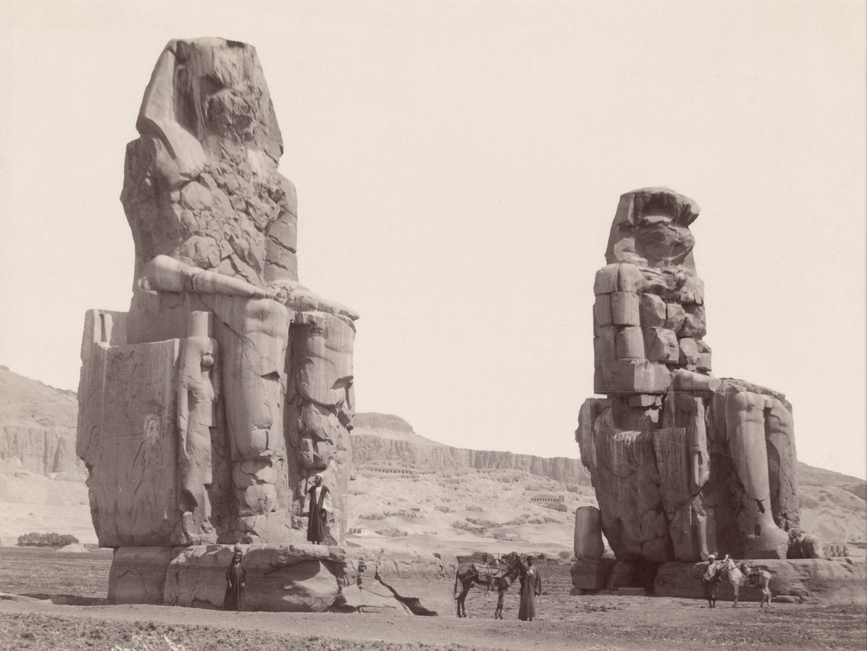 Kolossen vid Memnon av Felice Beato