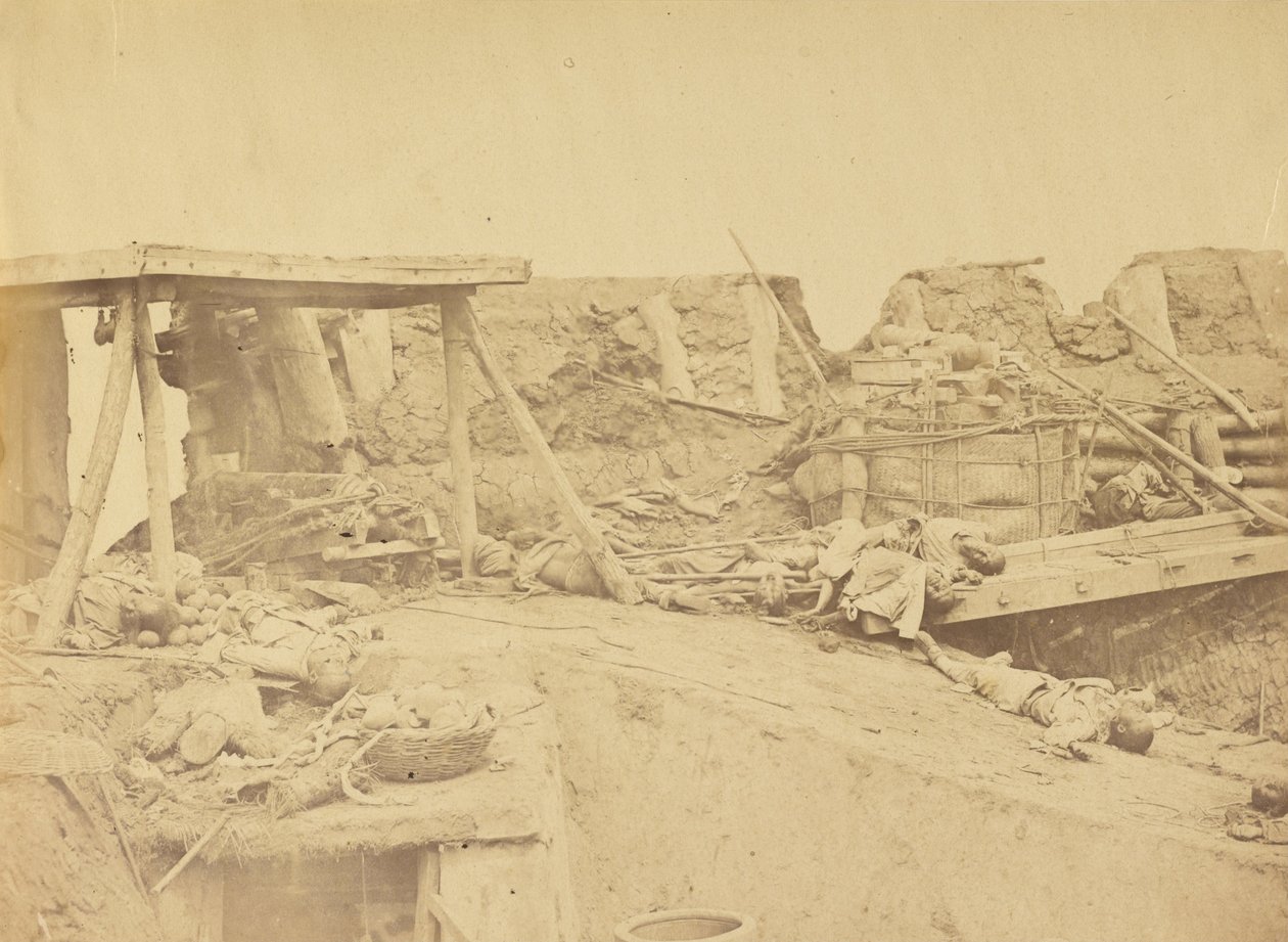 Interiör av den brittiska ingången, North Fort 21 augusti 1860 av Felice Beato