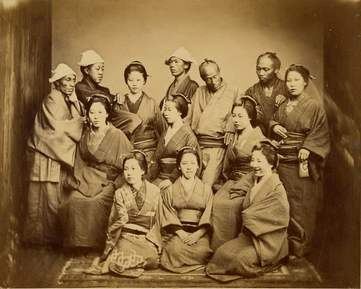 Japansk familj av Felice Beato