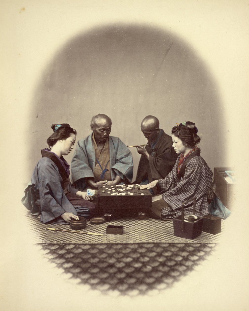 Japaner som spelar go av Felice Beato