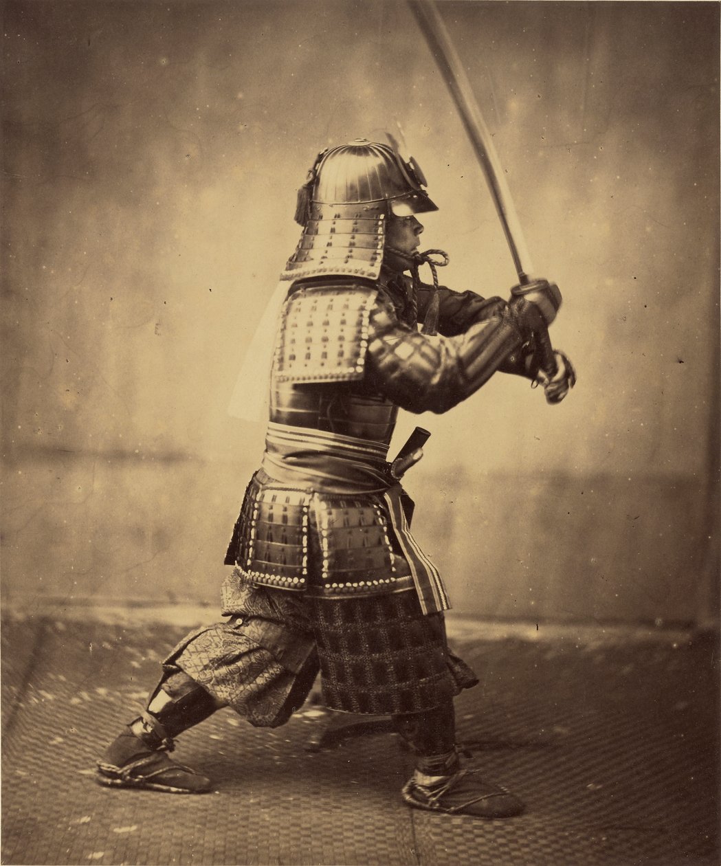 Japansk krigare i rustning, 1865-7 av Felice Beato