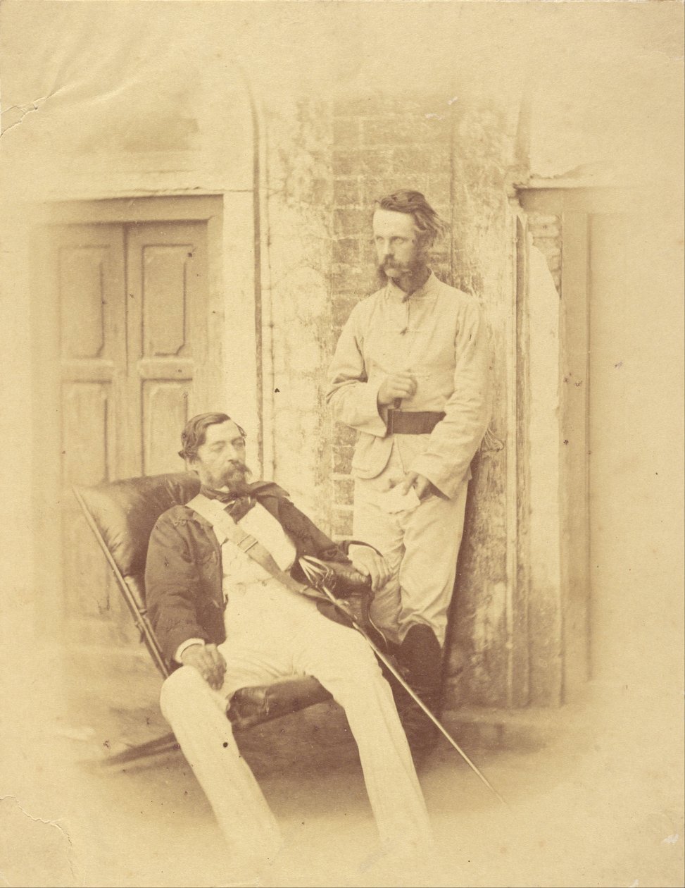 Generalmajor Sir Robert Napier och överstelöjtnant William Wilberforce Harris Greathed, Bengal av Felice Beato