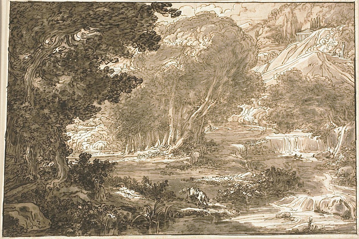 Angelica Resting Under a Tree, från Orlando Furioso av Felice Giani