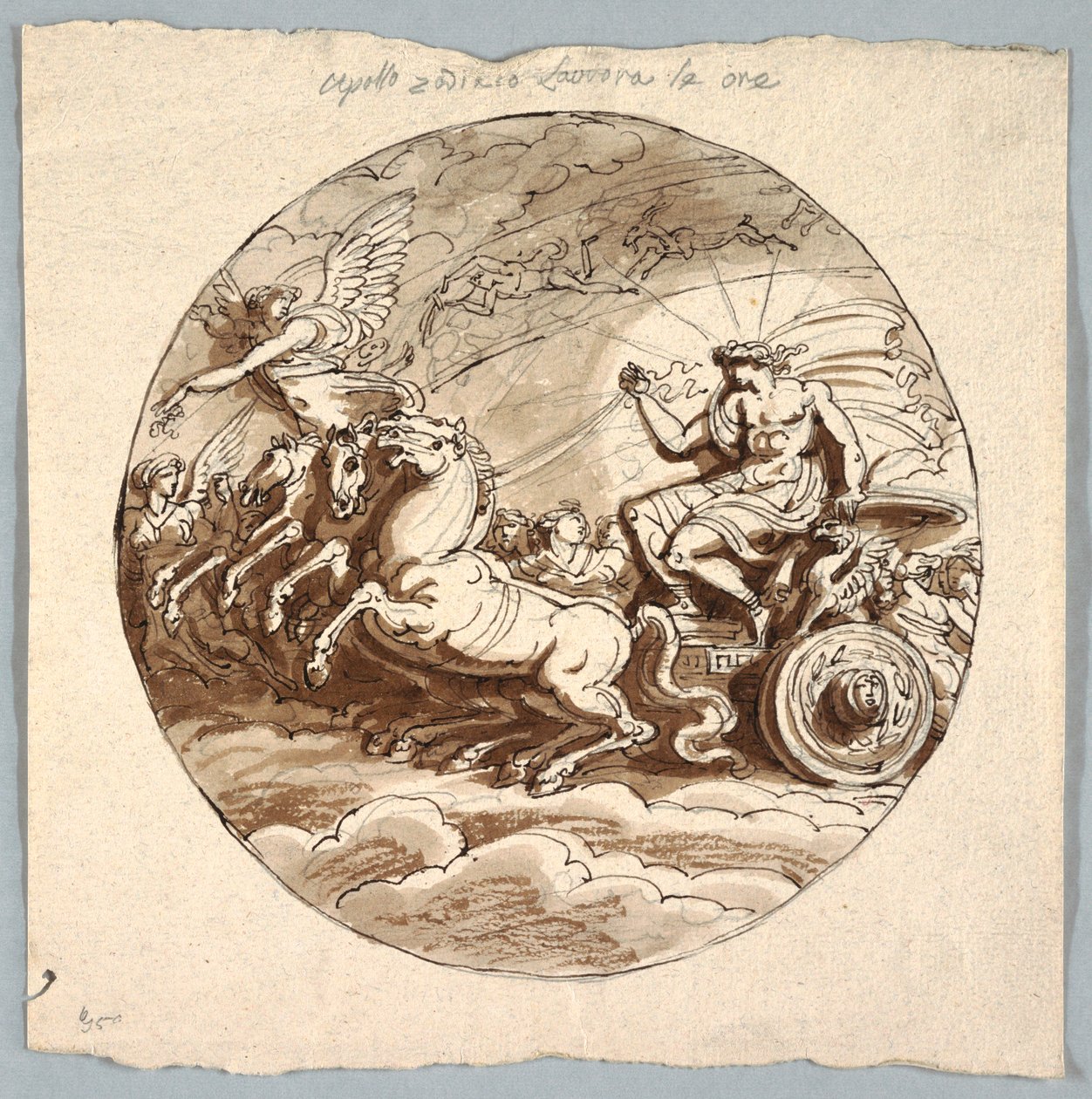 Apollo i vagn med Aurora och timmarna av Felice Giani