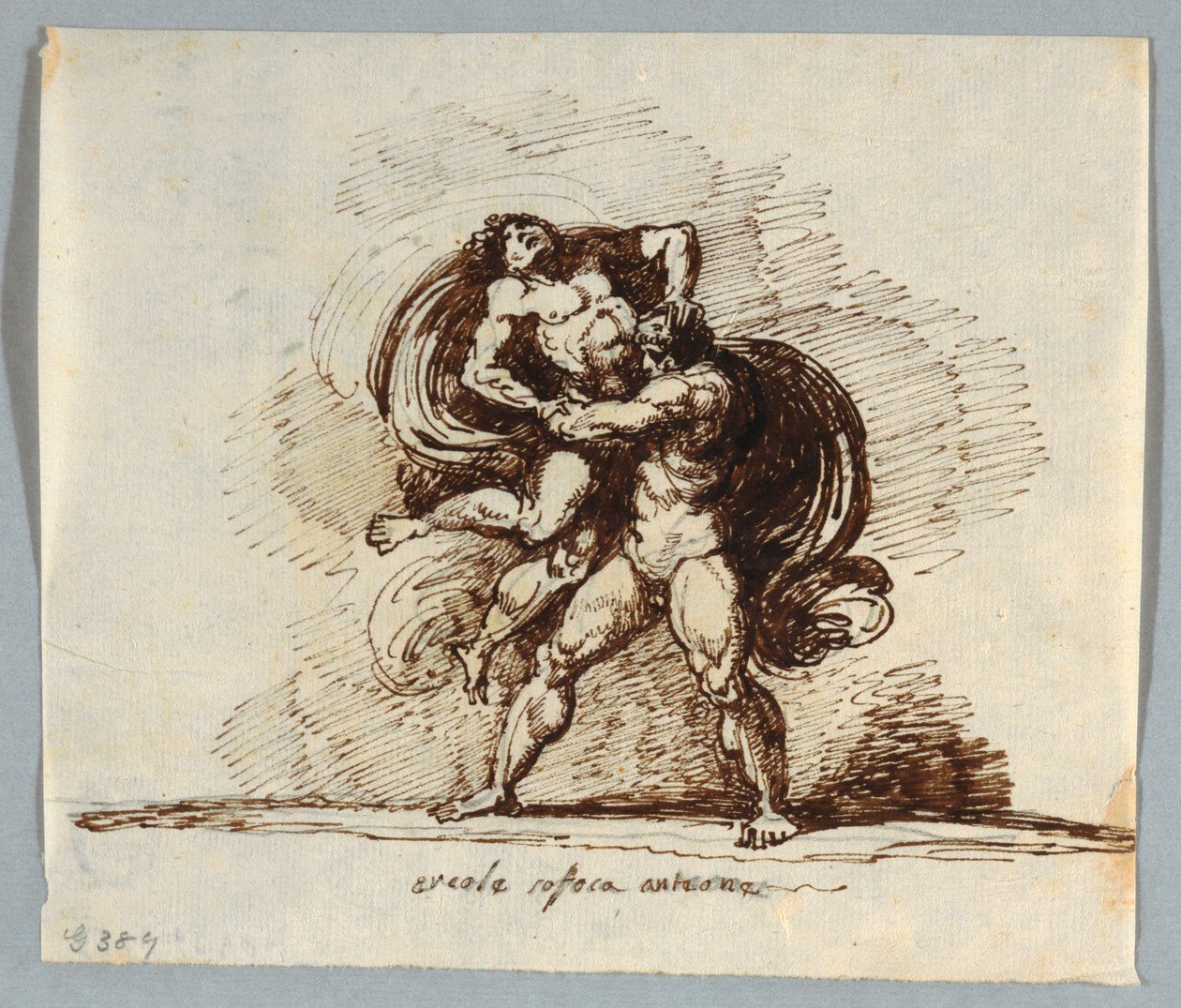 Hercules och Antaeus av Felice Giani