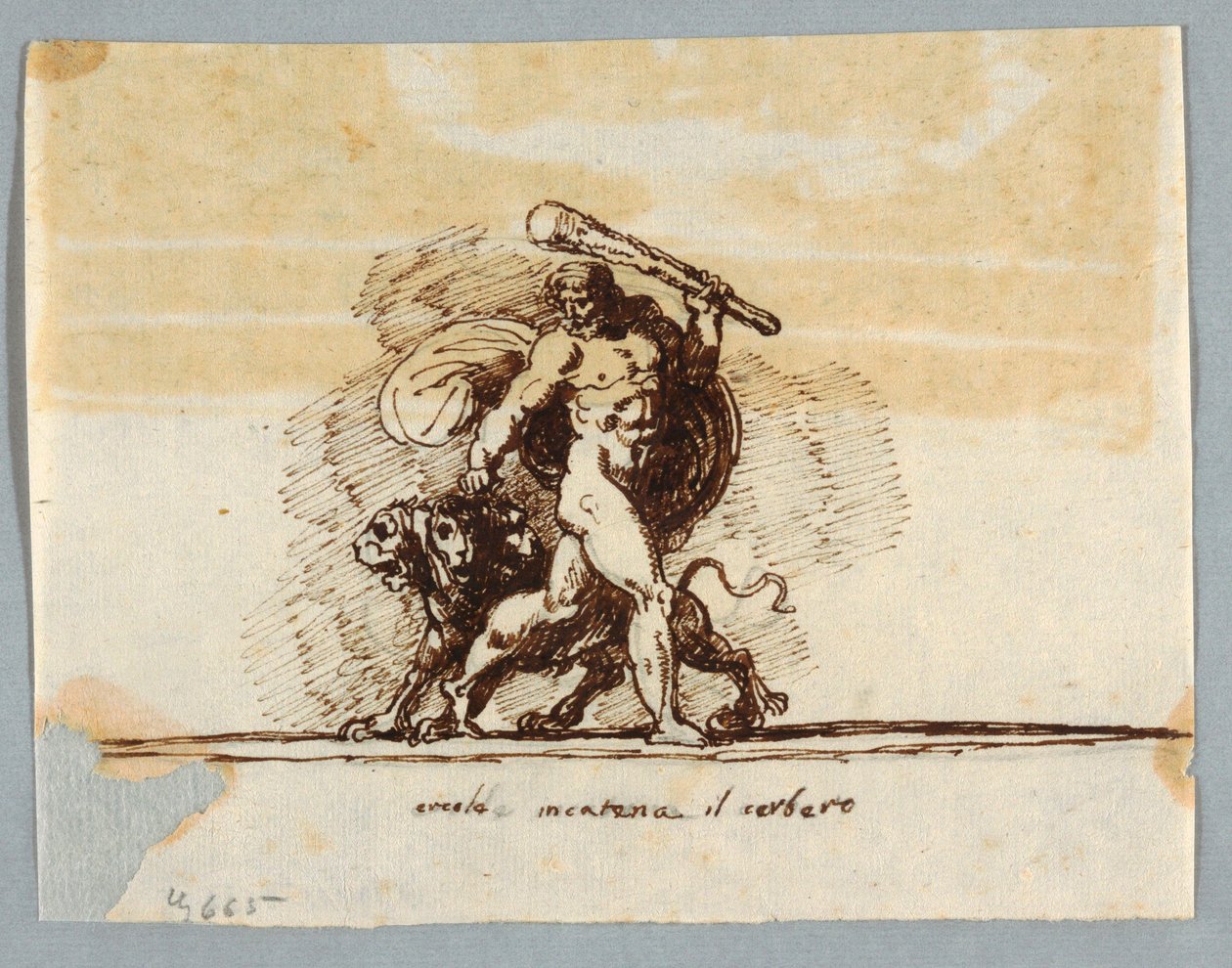 Herkules och Cerberus av Felice Giani