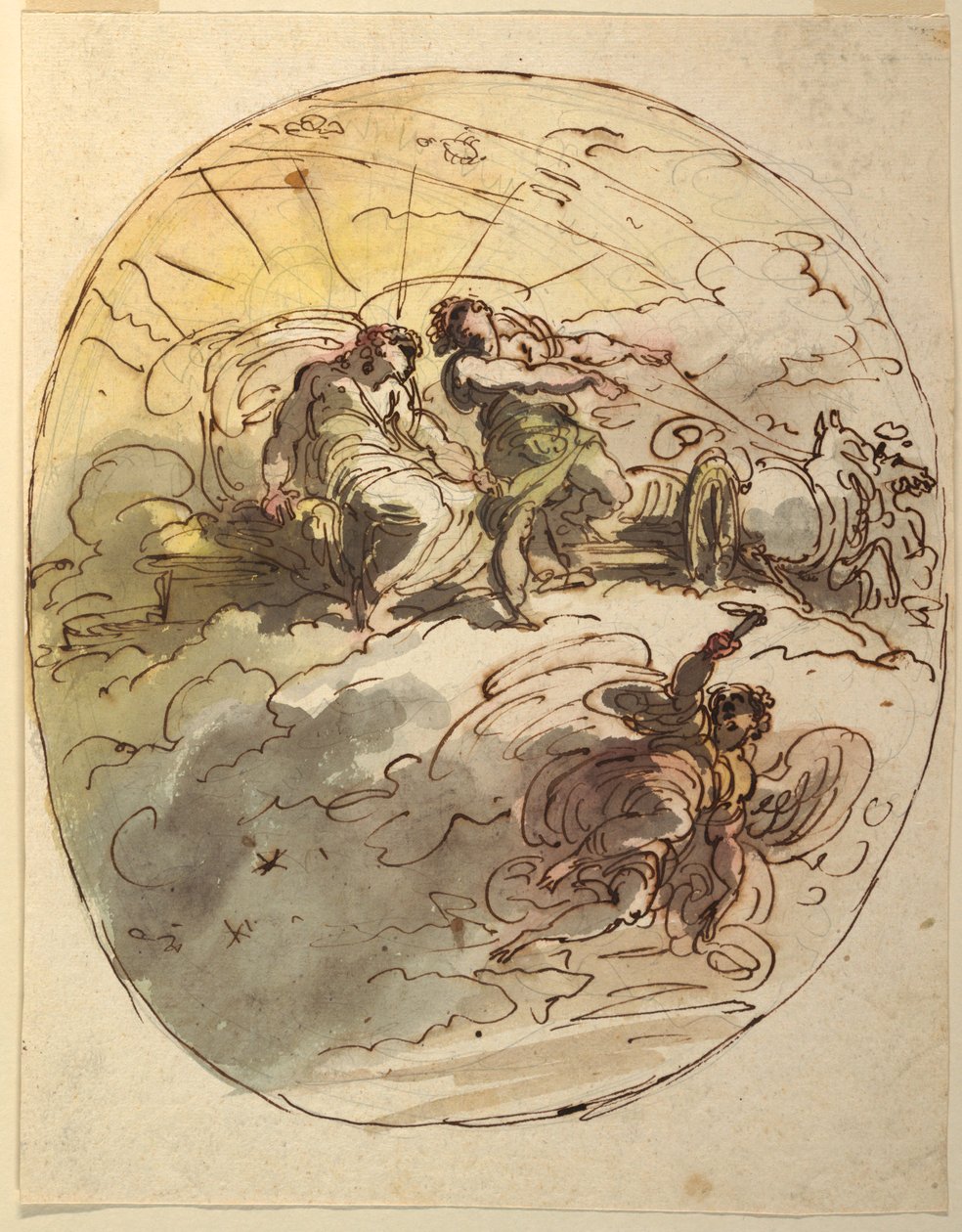 Phaeton bjuder Apollo Farväl av Felice Giani