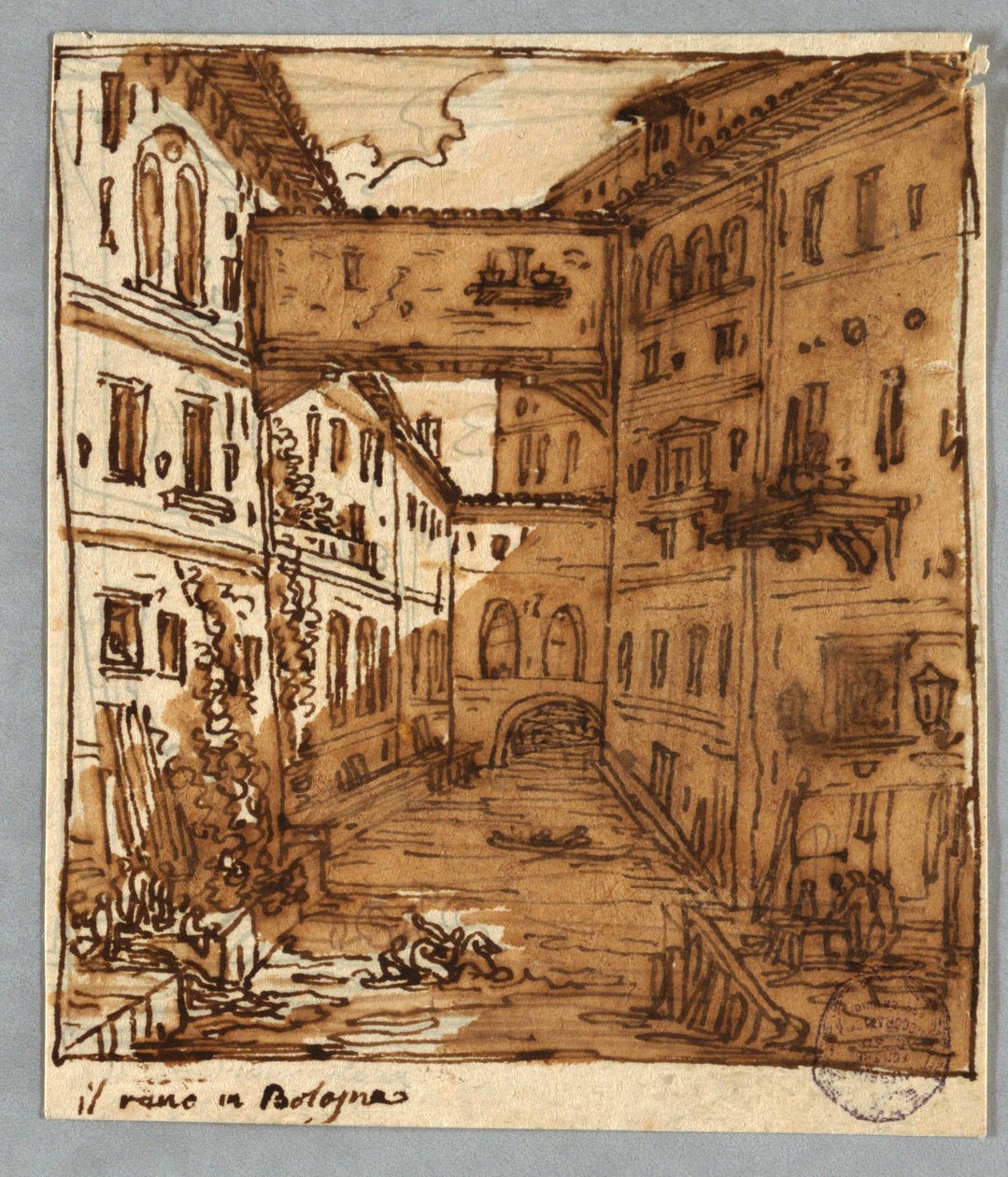Skissboksida: Studie av Reno, Bologna; Verso: Arkitektoniska detaljer av Felice Giani