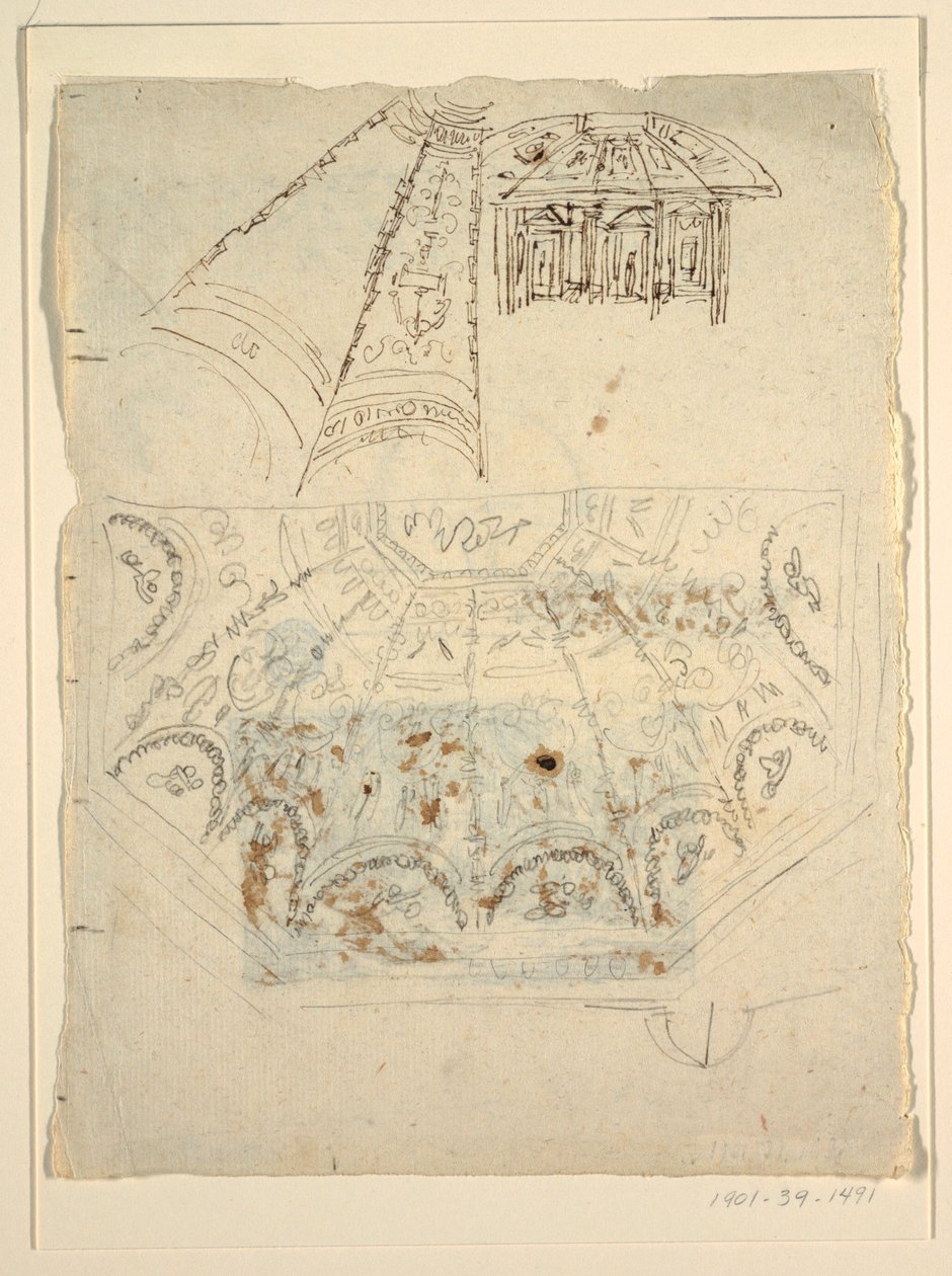 Studie för Apollorummet, Palazzo Milzetti, Faenza av Felice Giani