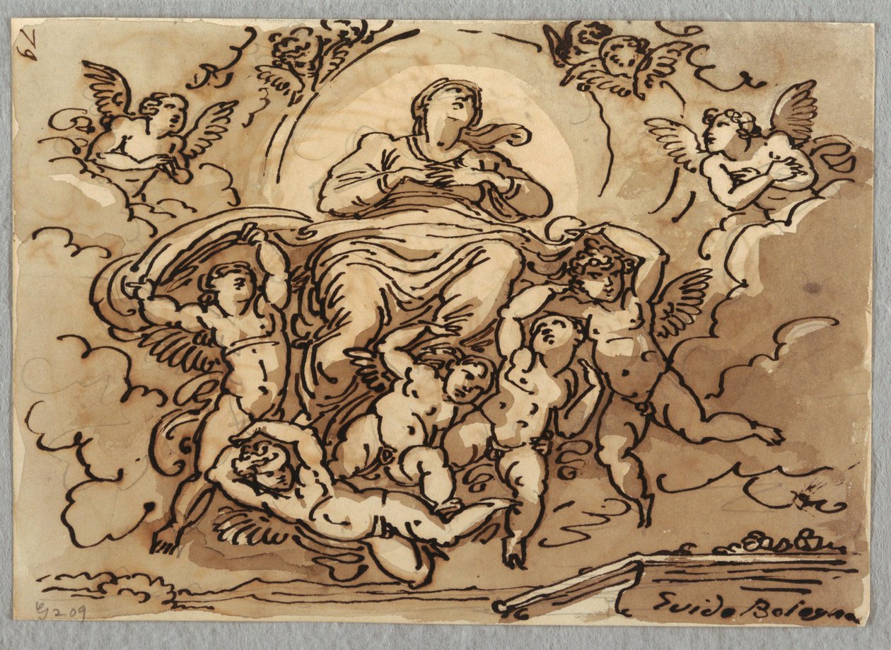 Jungfruns tillkännagivande, efter Guido Reni av Felice Giani