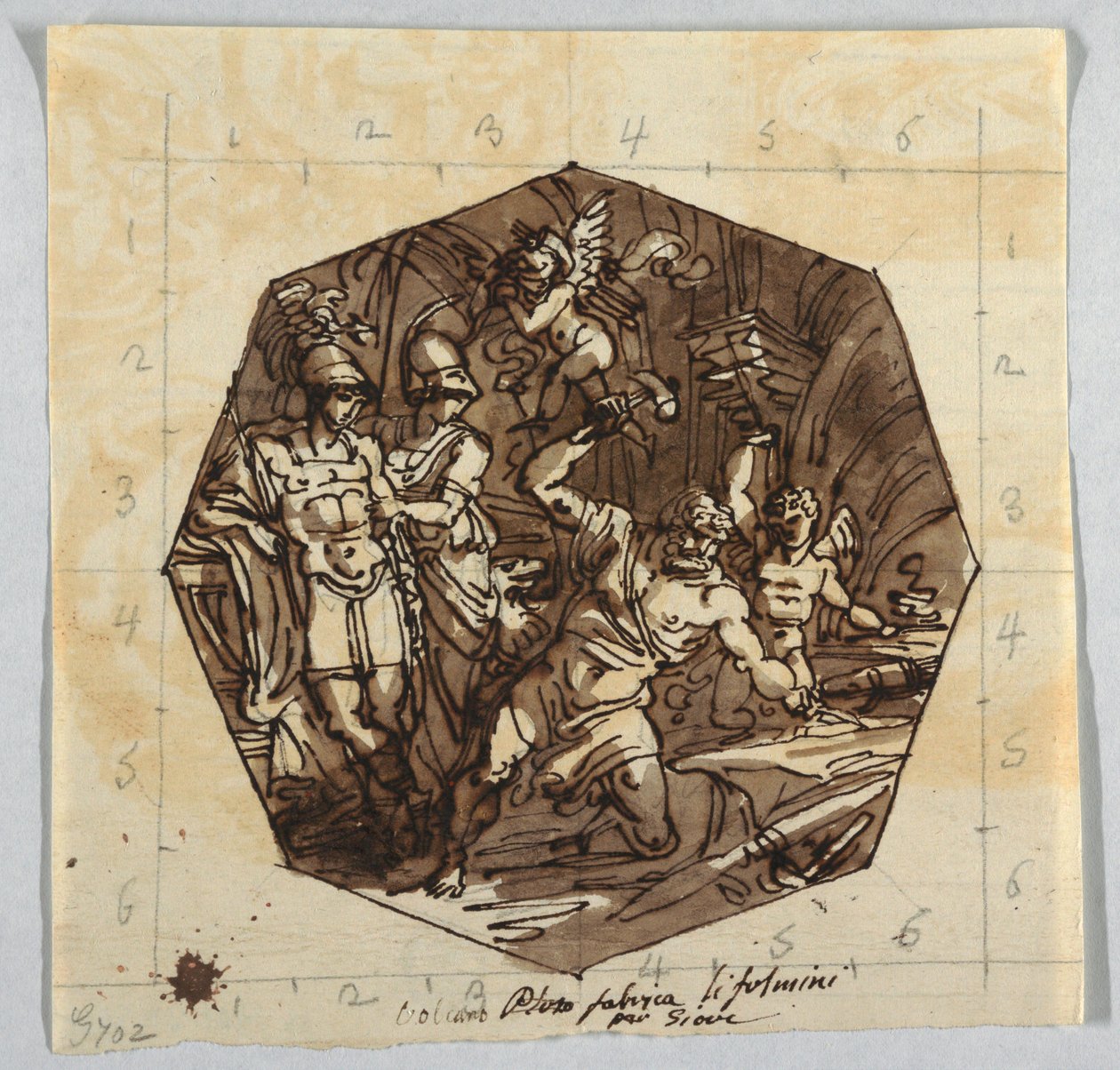 Vulcano smider Thunderbolts of Jove av Felice Giani