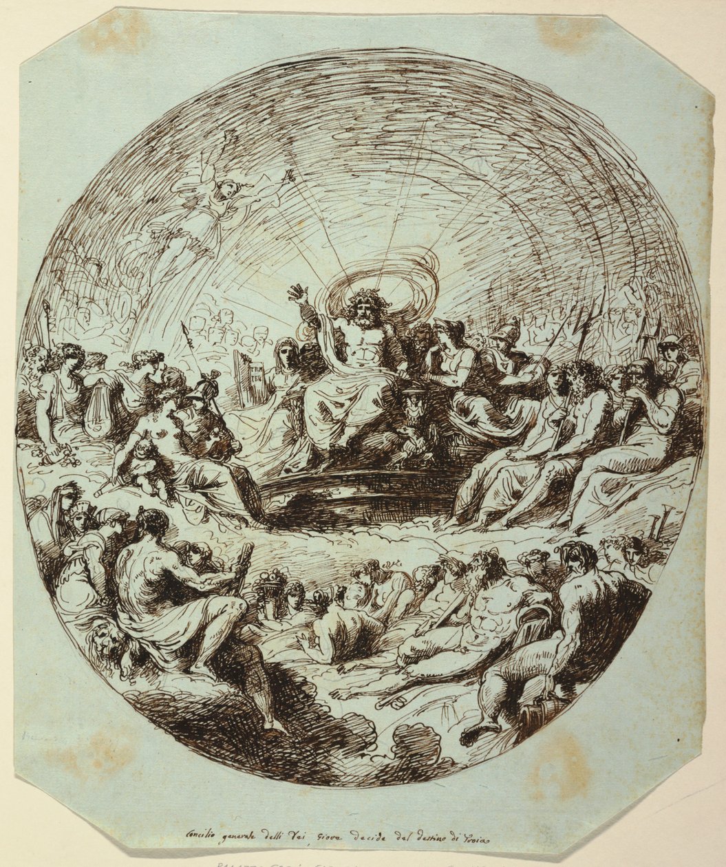 Zeus beslutar om Trojas öde, Palazzo Gessi, Faenza av Felice Giani
