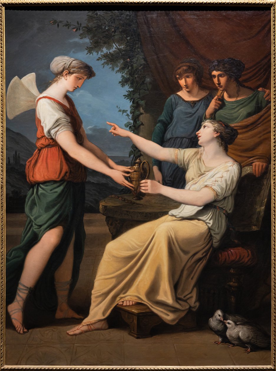 "Venus beordrar Psyche att hämta Styxens vatten" av Felice Gianni