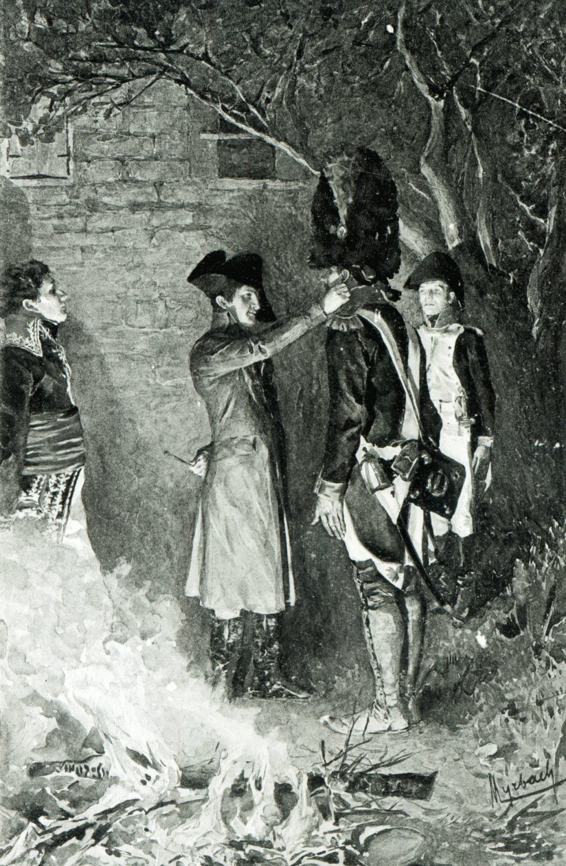 Napoleon och Coignet (typogravyr) av Felicien baron de Myrbach Rheinfeld