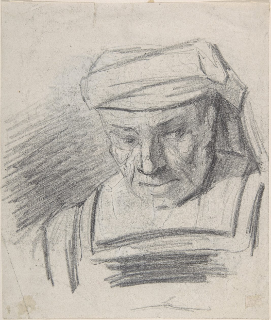 Huvud av en figur med turban av Félicien Rops