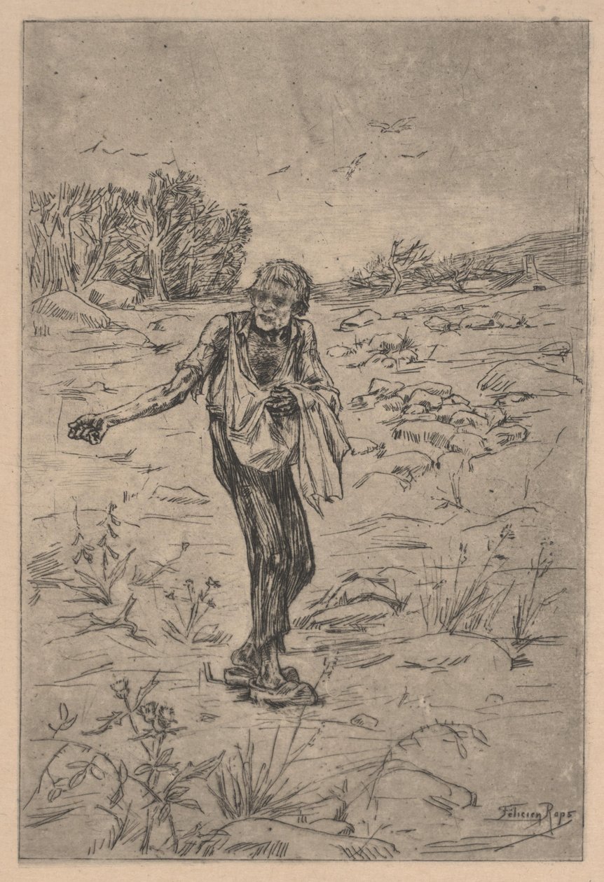 Liknelsernas sår (etsning) av Félicien Rops