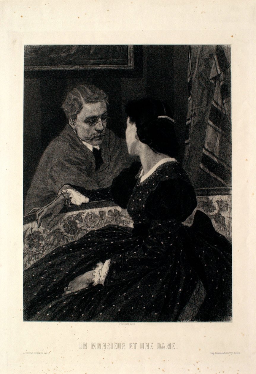 En herre och en dam av Félicien Rops