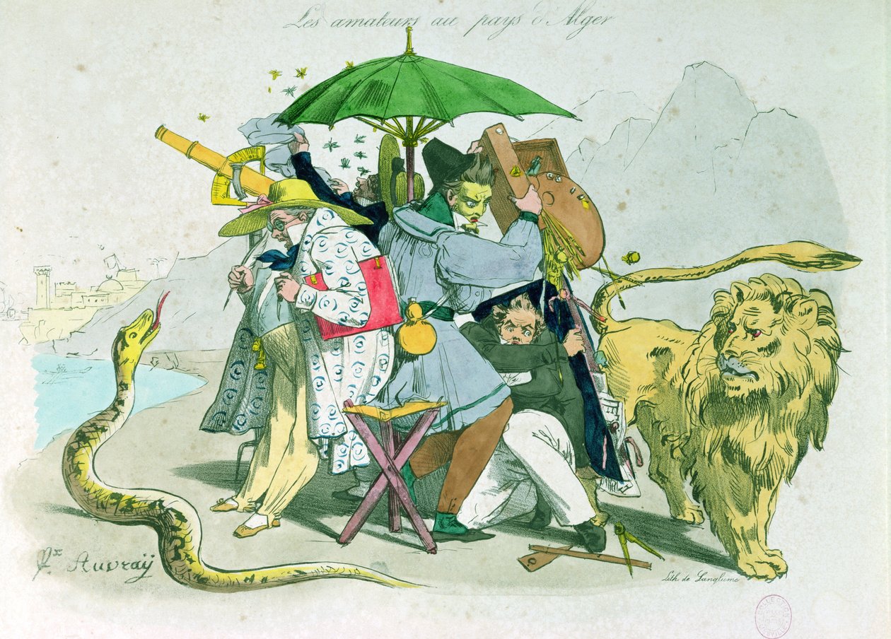 Amatörmålare och författare i Algeriet, 1830 av Felix Auvray