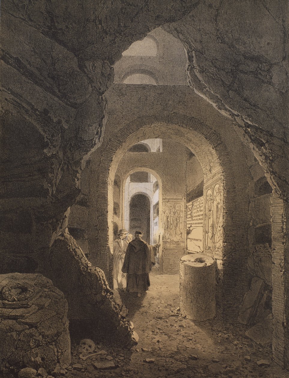 Catacombs of San Calixto i Rom, illustration från albumet 