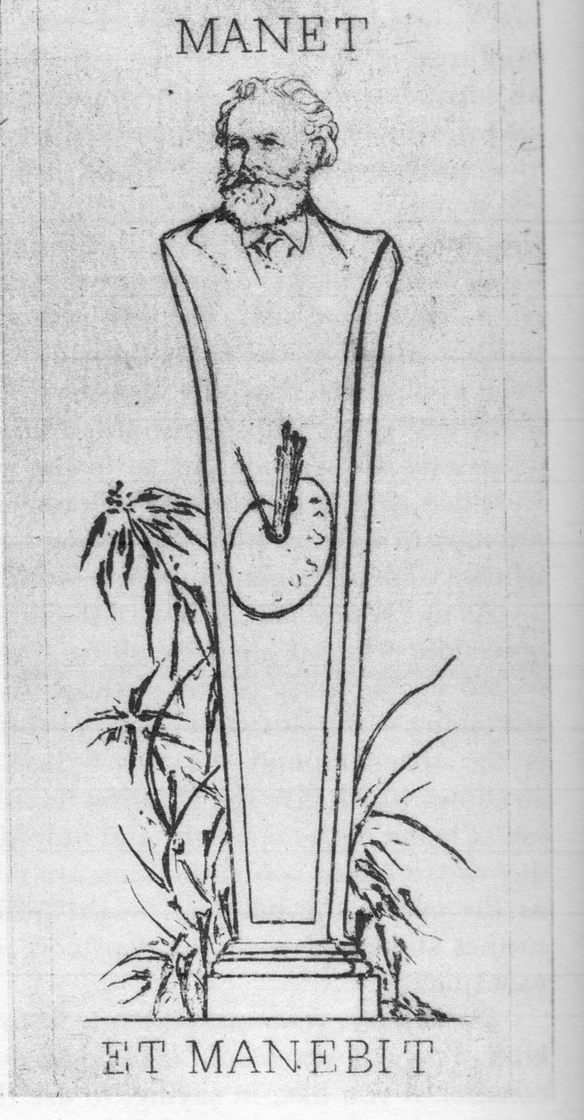  Manet et Manebit, Exlibris de Edouard Manetn av Felix Bracquemond