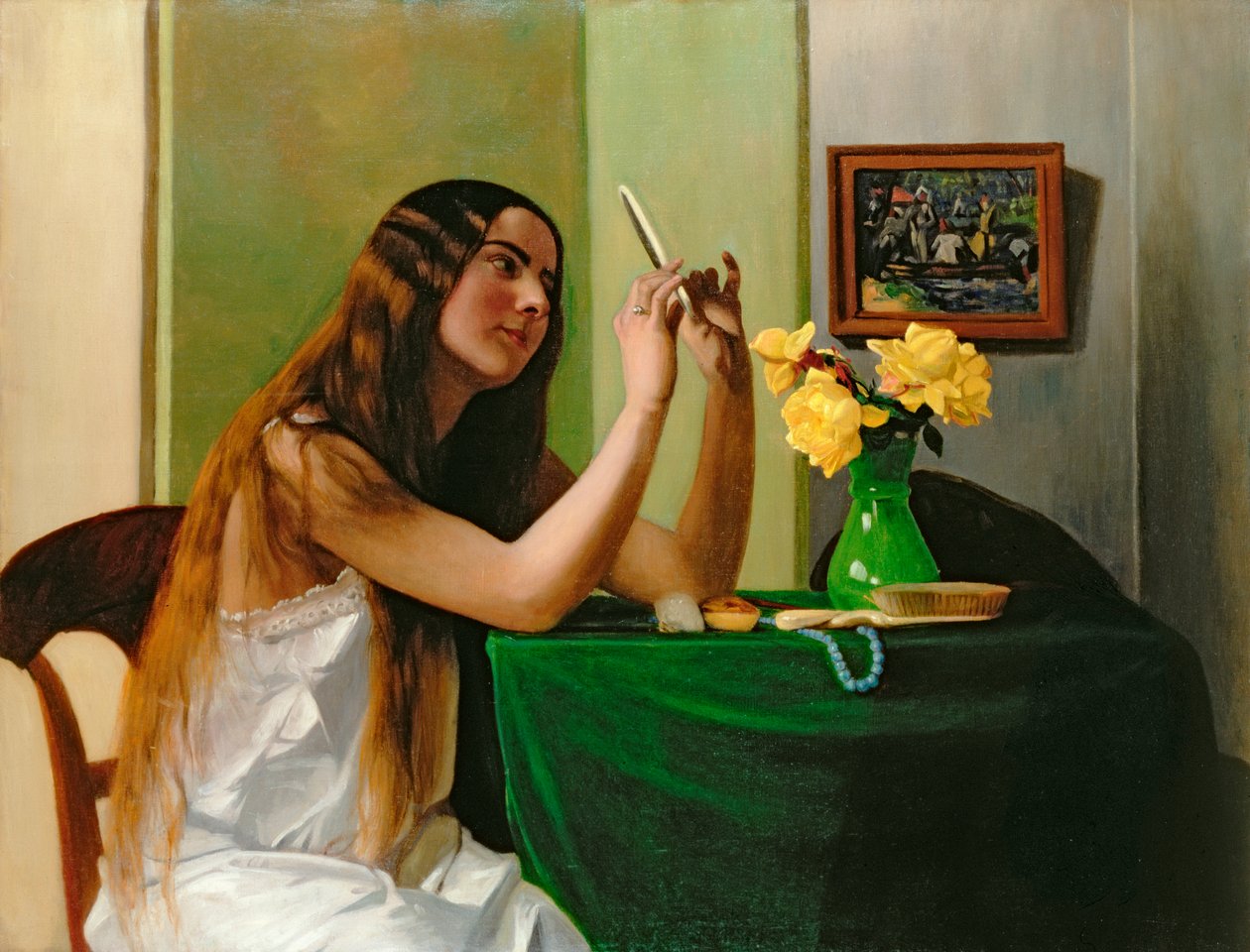 Vid sminkbordet, 1911 av Felix Edouard Vallotton