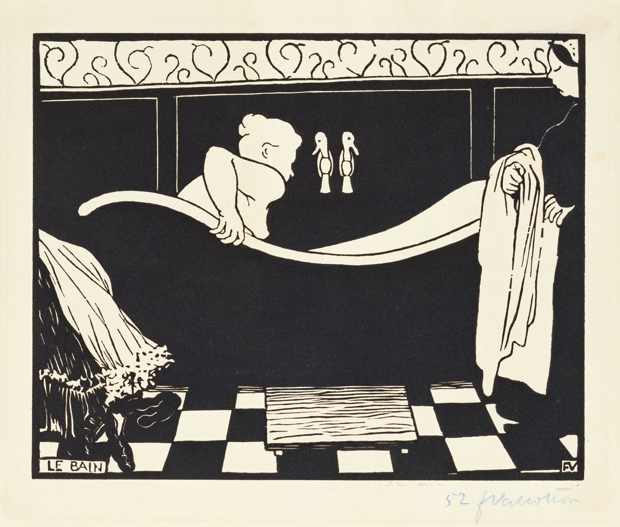 The Bath, 1894 av Felix Edouard Vallotton