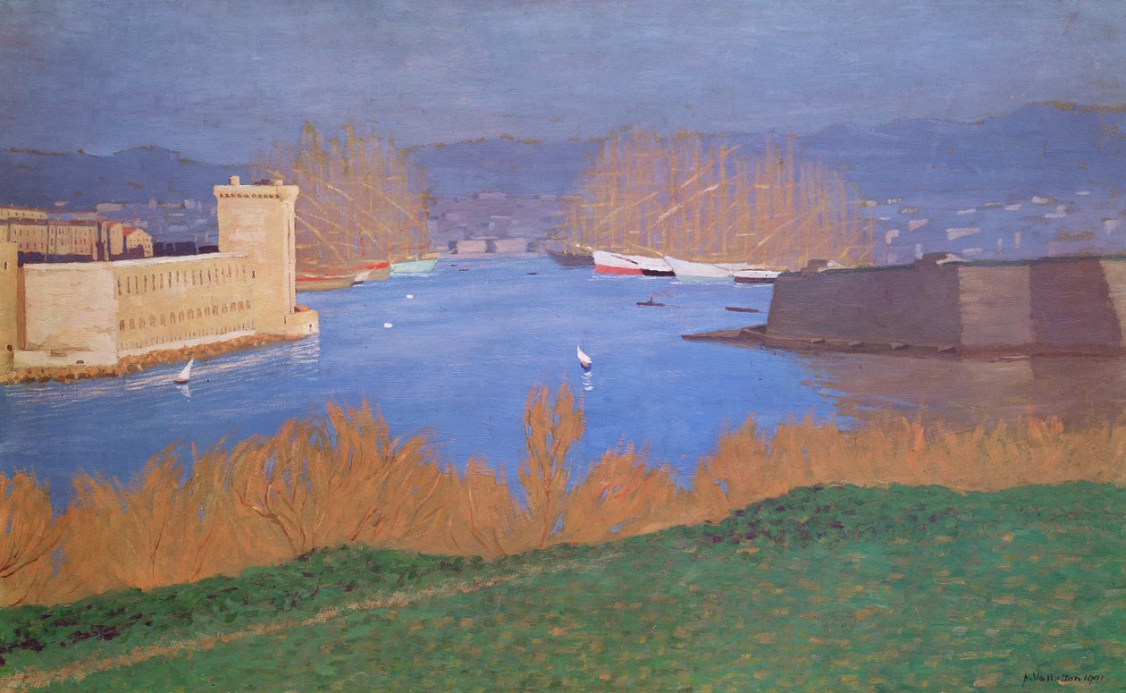 Marseilles hamn, 1901 av Felix Edouard Vallotton