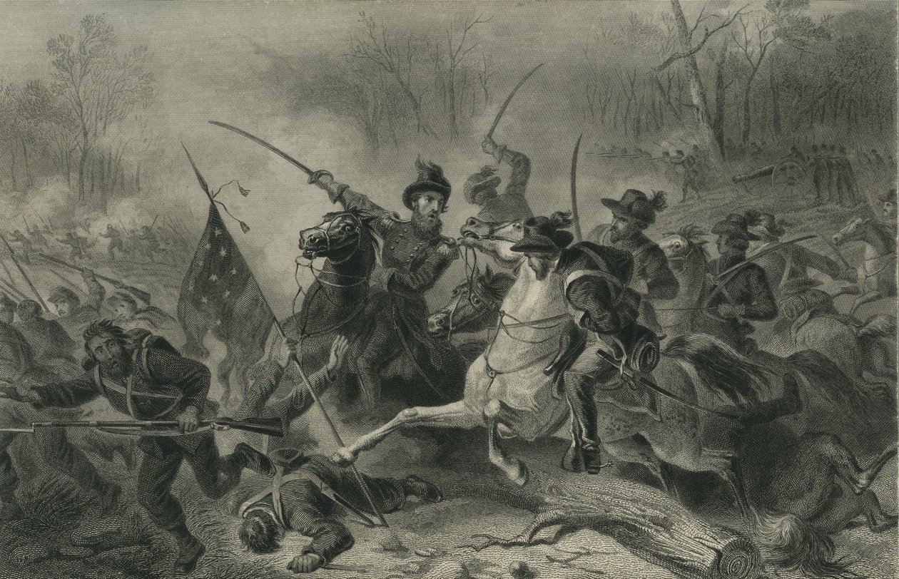 Slaget vid Shiloh, Tennessee, omkring 1862 av Felix Octavius Carr Darley
