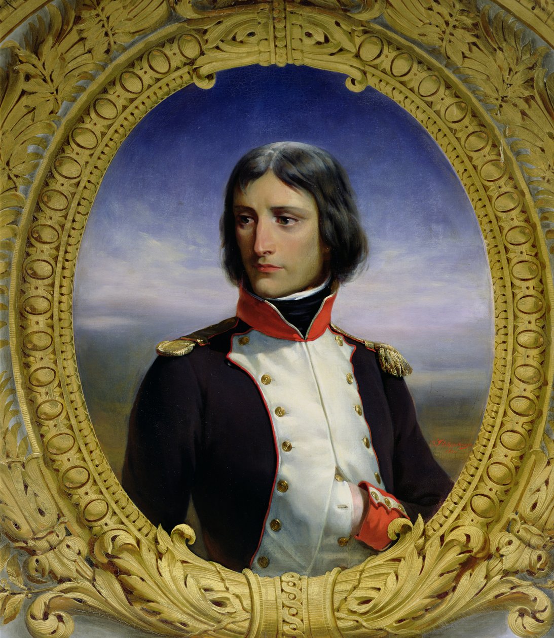 Napoleon Bonaparte (1769-1821) kama Luteni Kanali wa Kikosi cha 1 cha Corsica, 1834 Swedish. av Felix Philippoteaux