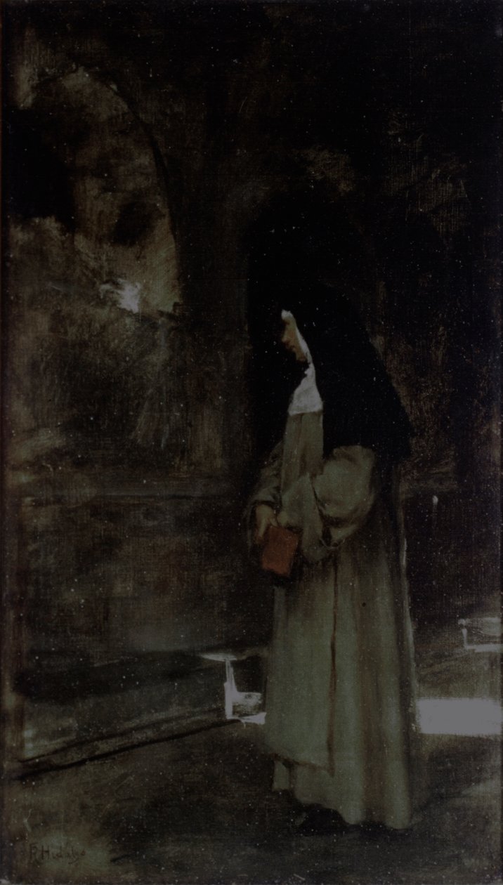 La Madre en el Claustro av Felix Resurreccion Hidalgo