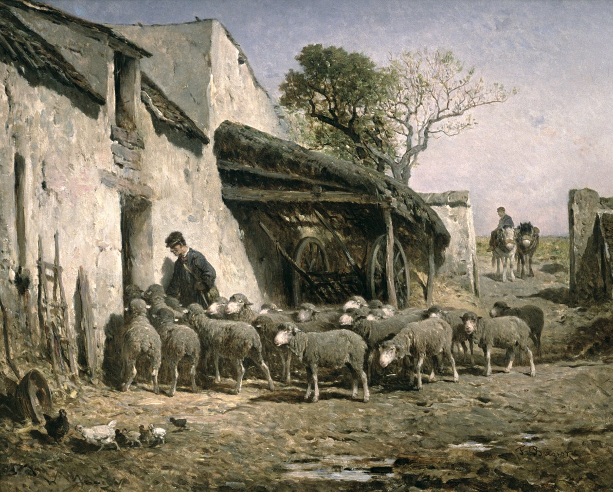 Flockens återkomst till fårhuset av Felix Saturnin Brissot de Warville