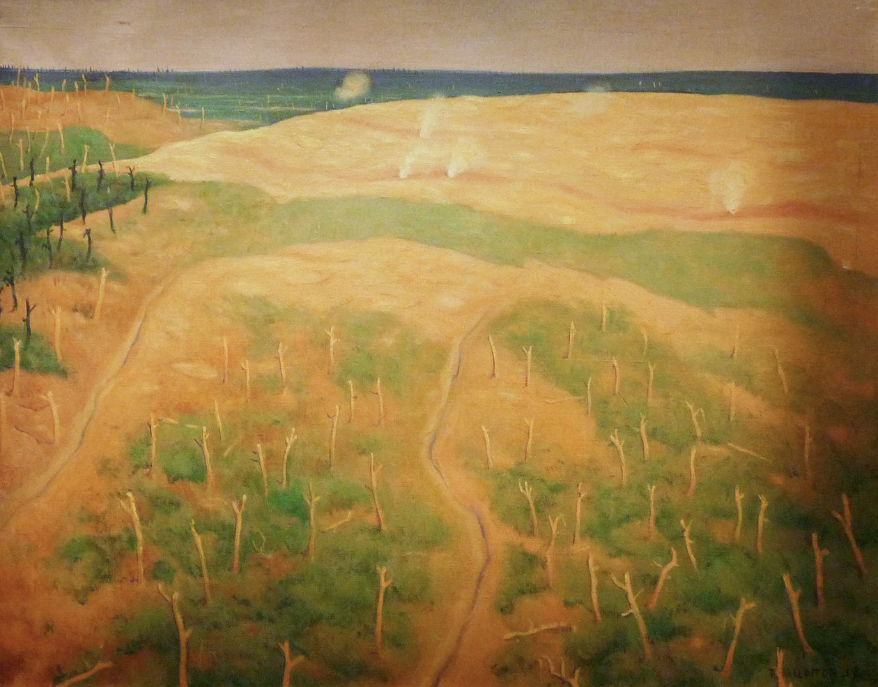  Tir sur fils de fer allemands, region de Bolenten  av Felix Edouard Vallotton