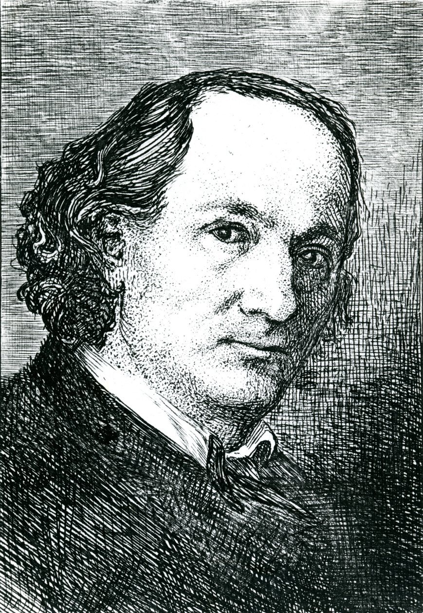 Charles Baudelaire (1821-67) (gravyr) (s/v foto) av Felix (after) Bracquemond